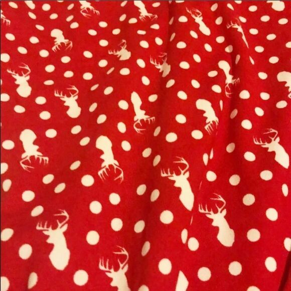 CHRISTMAS Holiday Pajama Set Red White Size Large - Picture 3 of 3